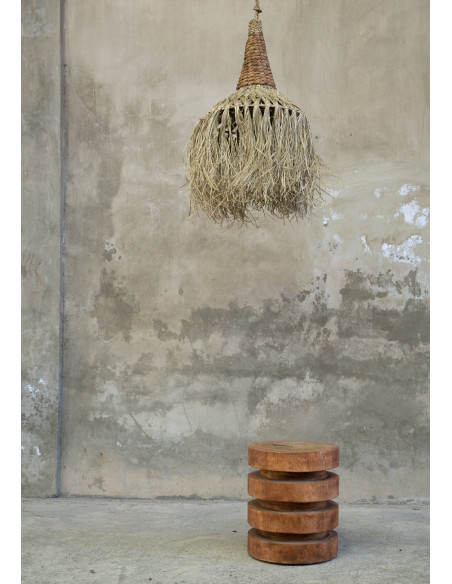 Table d'appoint originale Ronde en Bois de suar Naturel The Massaka 