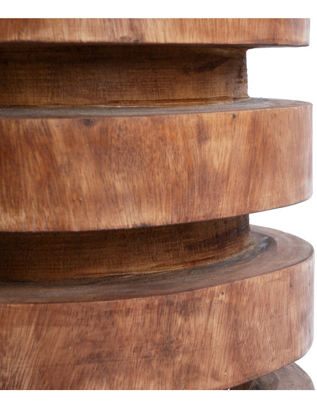 Table d'appoint originale Ronde en Bois de suar Naturel The Massaka 