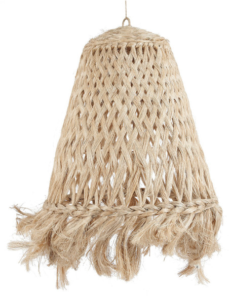 Abat-jour pour suspension 63 cm Herbe d'Abaca Naturel avec franges The Jelly Fish 