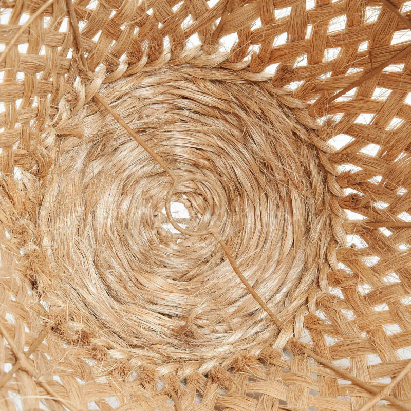 Abat-jour pour suspension 63 cm Herbe d'Abaca Naturel avec franges The Jelly Fish 