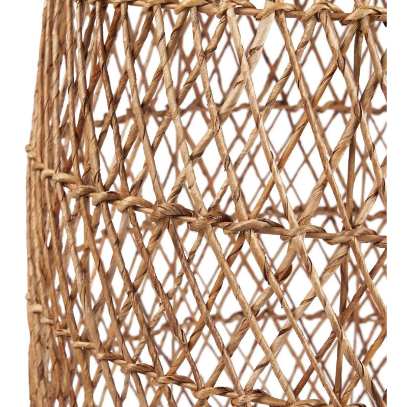 Grand Abat-jour bohème Cloche 55 cm Feuille de bananier Naturel Tressé The Xiomara 
