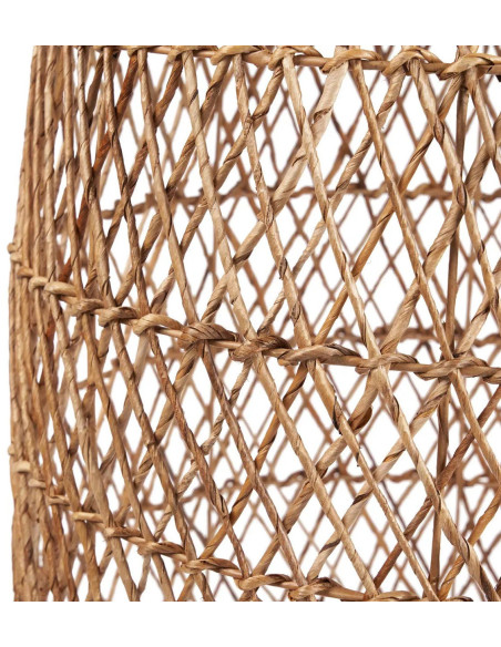 Grand Abat-jour bohème Cloche 55 cm Feuille de bananier Naturel Tressé The Xiomara 