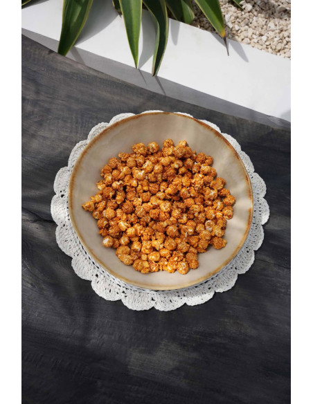 Grand Saladier rond 32 cm Grès Blanc cassé Marron The Cascais 