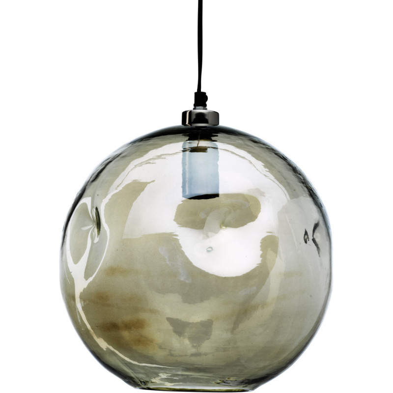 Suspension design moderne Boule D 29 cm Verre recyclé Vert clair The Bubbella 