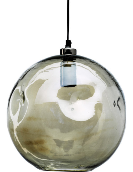 Suspension design moderne Boule D 29 cm Verre recyclé Vert clair The Bubbella 
