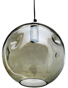 Suspension design moderne Boule D 29 cm Verre recyclé Vert clair The Bubbella 