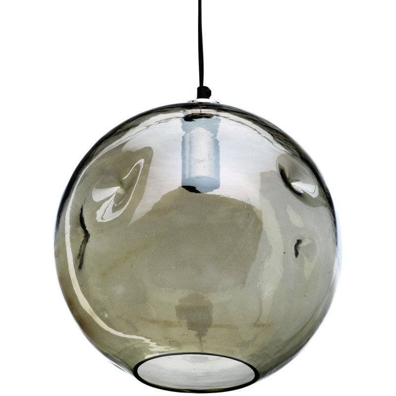 Suspension design moderne Boule D 29 cm Verre recyclé Vert clair The Bubbella 