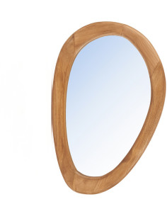 Miroir mural Organique 60x40 Bois de teck Naturel Organic 