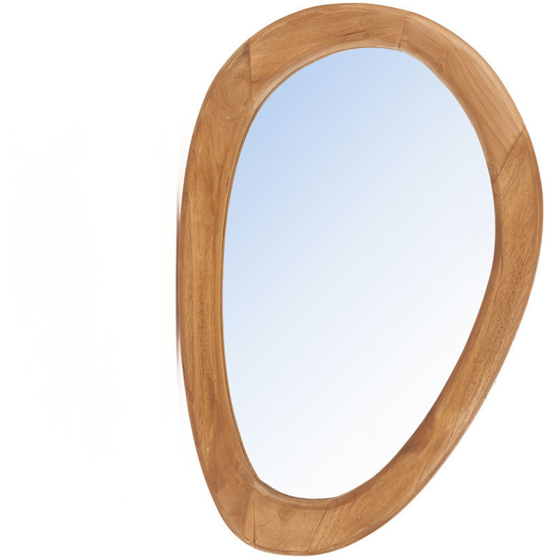 Miroir mural Organique 60x40 Bois de teck Naturel Organic 