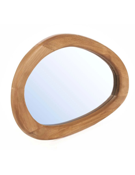 Miroir mural Organique 60x40 Bois de teck Naturel Organic 