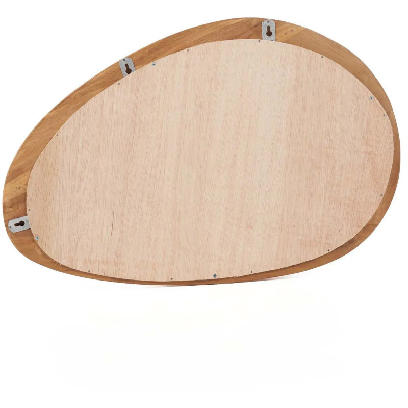 Miroir mural Organique 60x40 Bois de teck Naturel Organic 