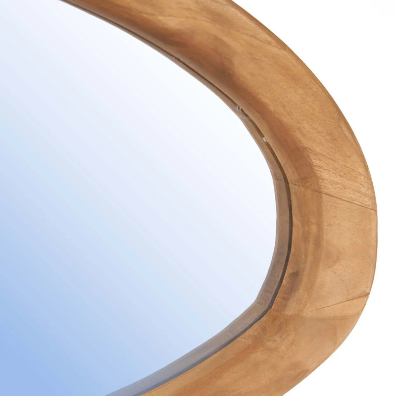 Miroir mural Organique 60x40 Bois de teck Naturel Organic 
