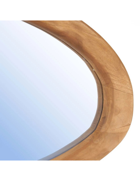 Miroir mural Organique 60x40 Bois de teck Naturel Organic 
