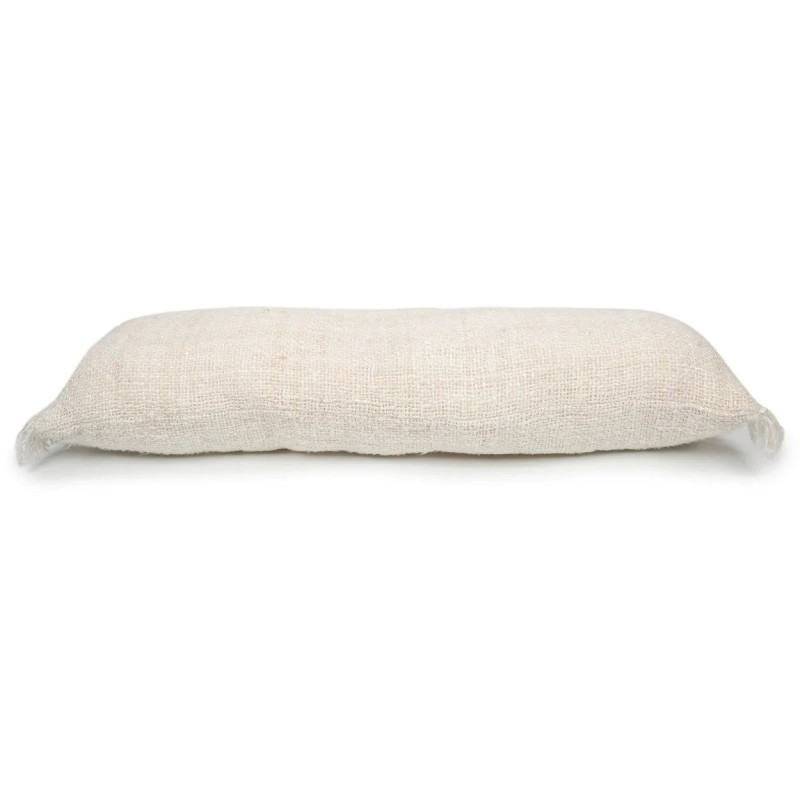 Housse de coussin XL Rectangulaire 100x35 en Coton Crème avec franges The Oh My Gee 