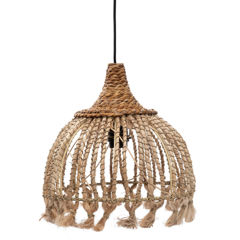 Suspension 31 cm Herbe d'Abaca Naturel avec pompons The Abaca Tassel 