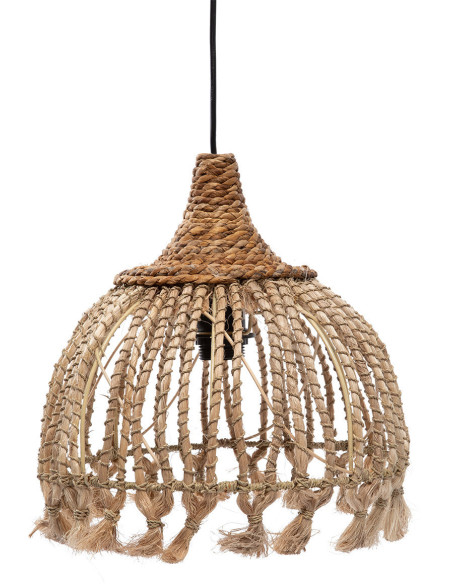Suspension 31 cm Herbe d'Abaca Naturel avec pompons The Abaca Tassel 