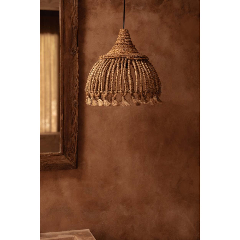 Suspension 31 cm Herbe d'Abaca Naturel avec pompons The Abaca Tassel 