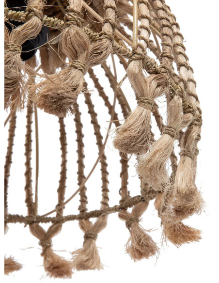 Suspension 31 cm Herbe d'Abaca Naturel avec pompons The Abaca Tassel 