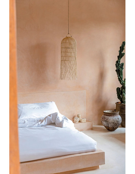 Abat-jour pour suspension 30x80 Rotin Naturel The Squid 