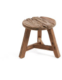 Tabouret bas en teck recyclé naturel 37 x 37 x 33 cm The Yatai