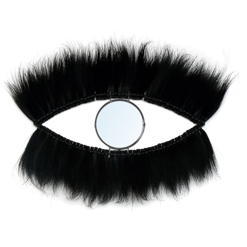 Miroir Mural Oeil 100x60 en Herbe Noir The Black Eye 