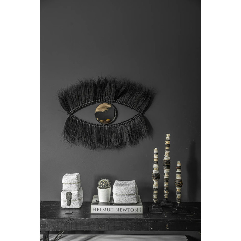Miroir Mural Oeil 100x60 en Herbe Noir The Black Eye 