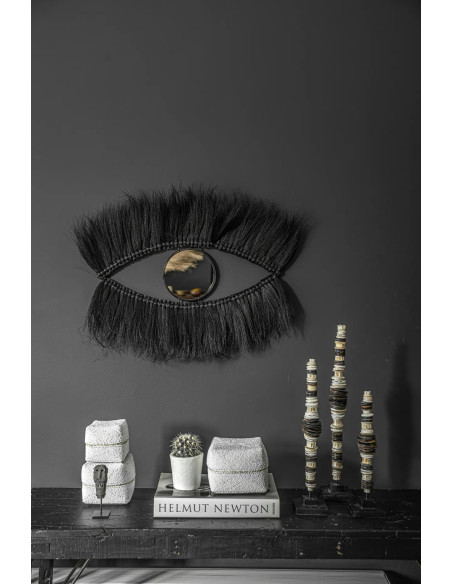Miroir Mural Oeil 100x60 en Herbe Noir The Black Eye 