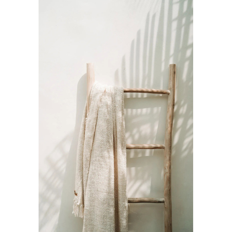 Plaid 130x170 en Coton Crème Avec franges The S'il Vous Plaid 