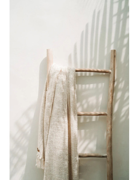 Plaid 130x170 en Coton Crème Avec franges The S'il Vous Plaid 