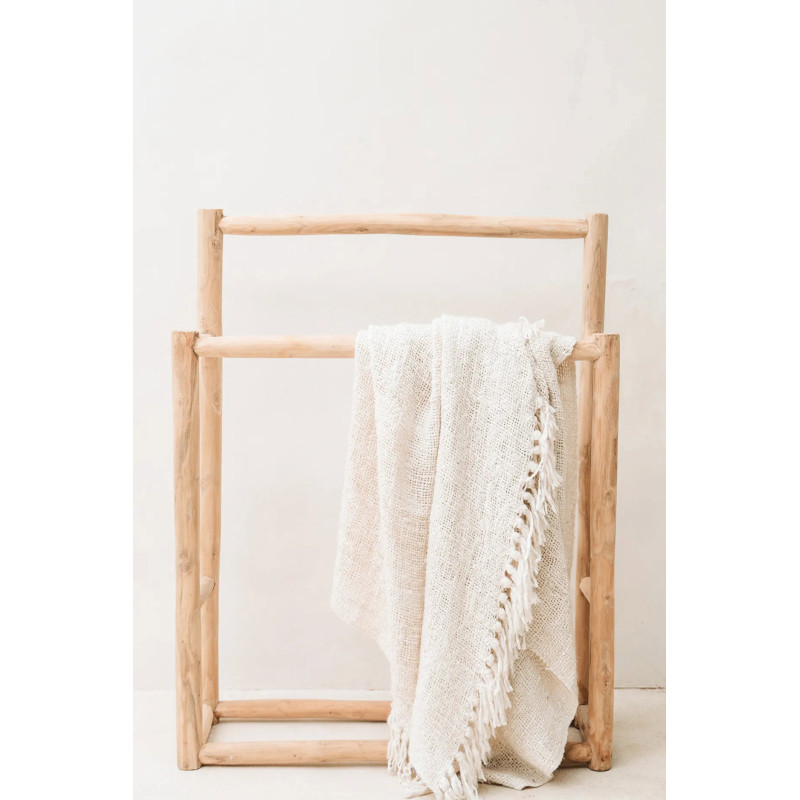 Plaid 130x170 en Coton Crème Avec franges The S'il Vous Plaid 