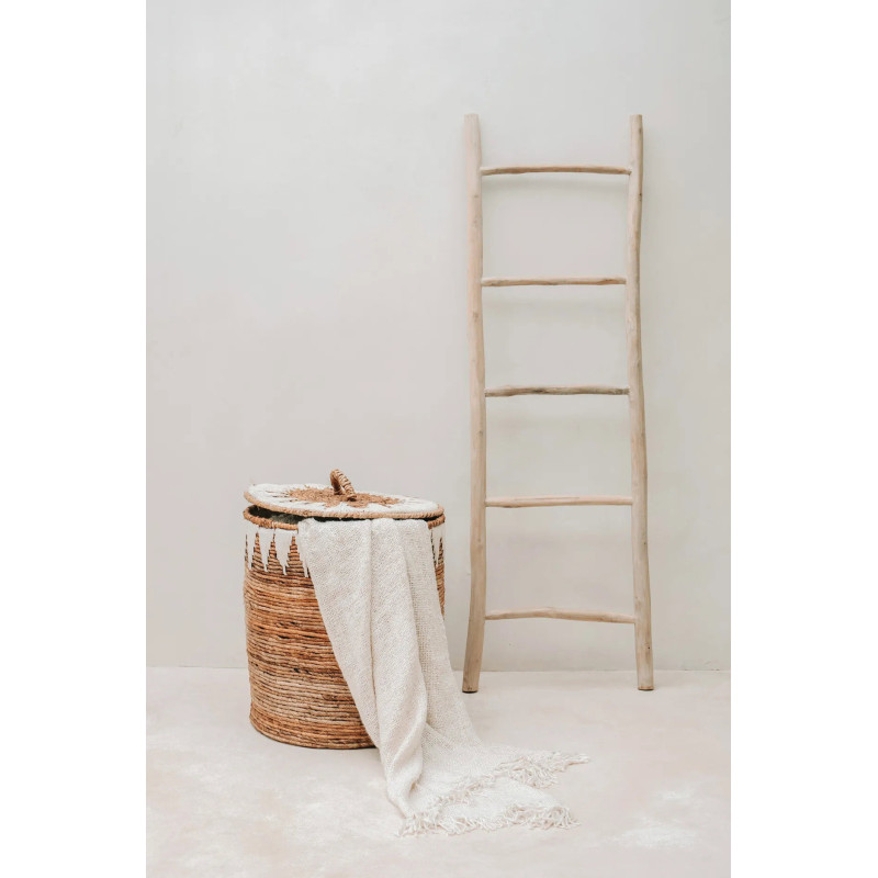 Plaid 130x170 en Coton Crème Avec franges The S'il Vous Plaid 