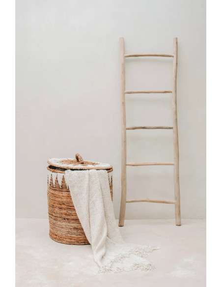 Plaid 130x170 en Coton Crème Avec franges The S'il Vous Plaid 