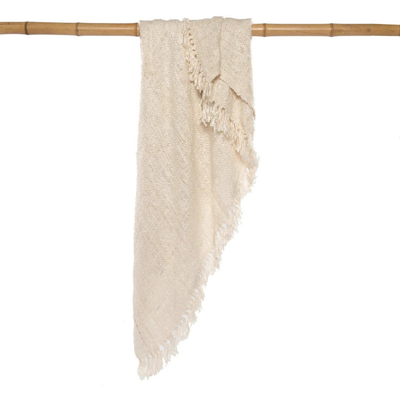 Plaid 130x170 en Coton Crème Avec franges The S'il Vous Plaid 