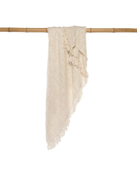 Plaid 130x170 en Coton Crème Avec franges The S'il Vous Plaid 