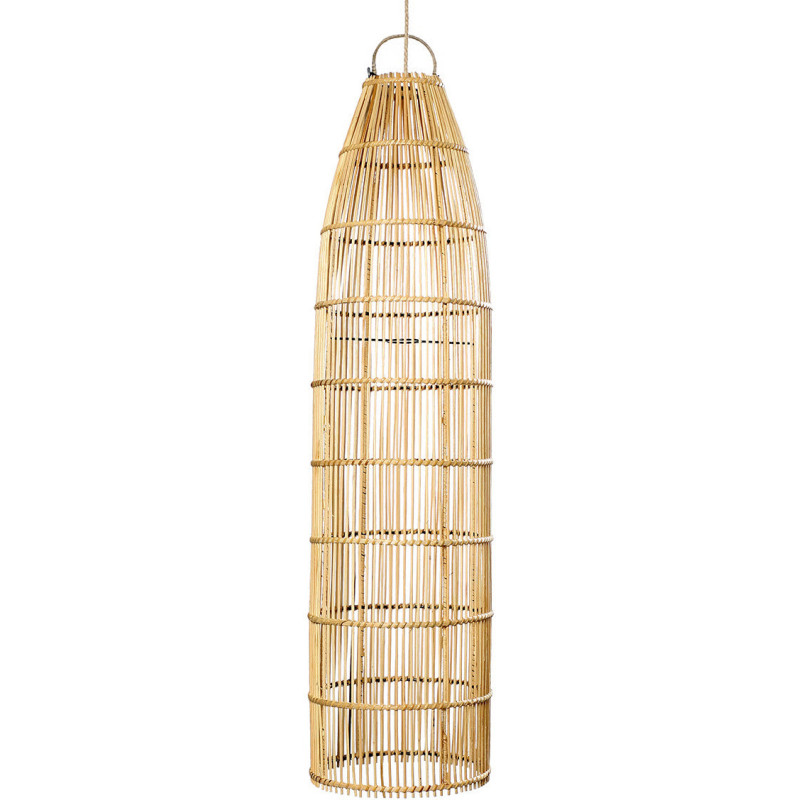 Abat jour original pour suspension 23 cm en Rotin Naturel The Fish Trap 