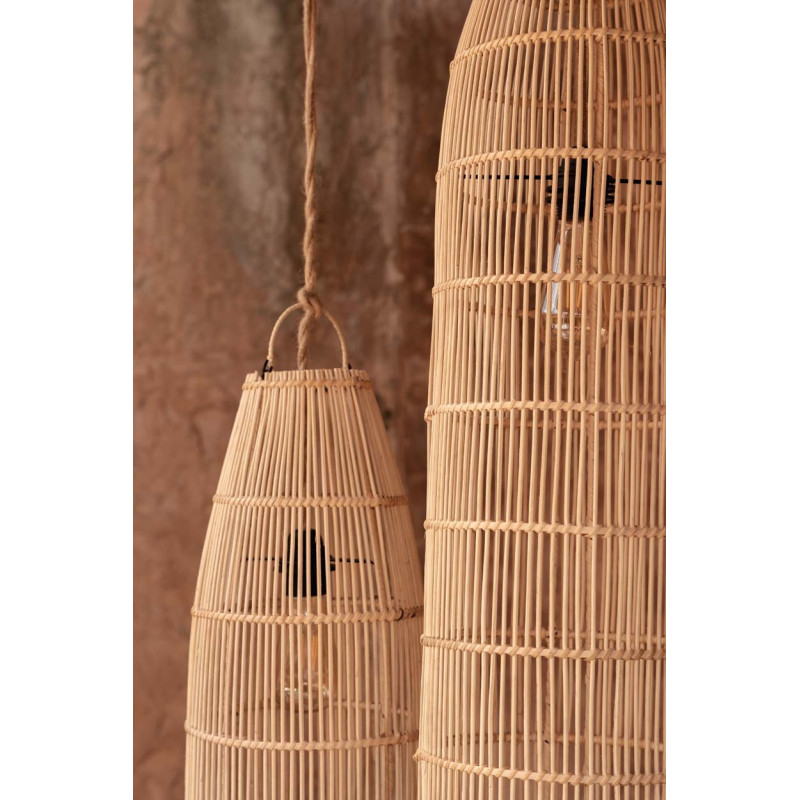Abat jour original pour suspension 23 cm en Rotin Naturel The Fish Trap 
