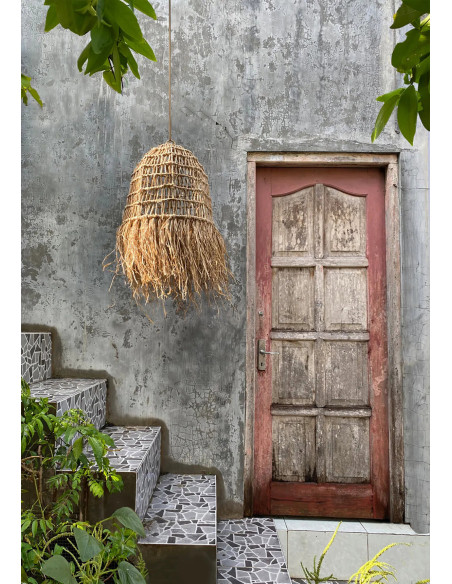 Abat-jour pour suspension 60 cm Herbe Mendong Naturel The Casita 
