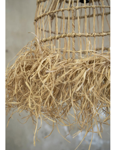 Abat-jour pour suspension 60 cm Herbe Mendong Naturel The Casita 