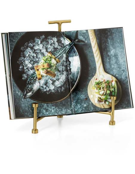 Lutrin de cuisine design chic minimaliste Métal Doré The Cook Book Stand