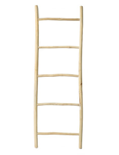 Porte serviettes original Échelle 5 niveaux en Bois de teck Naturel The Tulum 