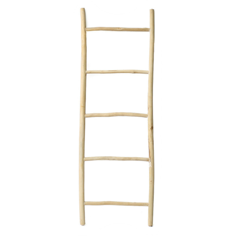 Porte serviettes original Échelle 5 niveaux en Bois de teck Naturel The Tulum 
