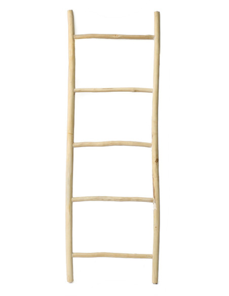 Porte serviettes original Échelle 5 niveaux en Bois de teck Naturel The Tulum 