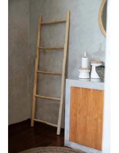 Porte serviettes original Échelle 5 niveaux en Bois de teck Naturel The Tulum 
