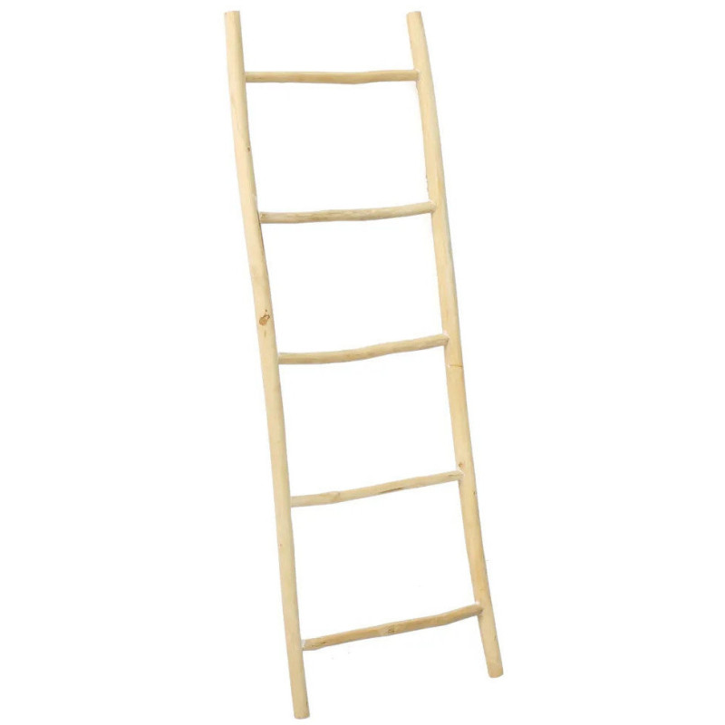 Porte serviettes original Échelle 5 niveaux en Bois de teck Naturel The Tulum 