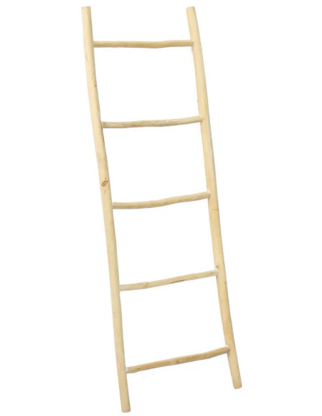 Porte serviettes original Échelle 5 niveaux en Bois de teck Naturel The Tulum 
