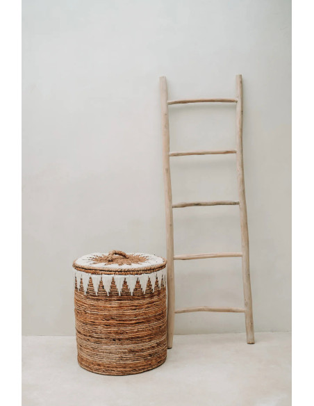 Porte serviettes original Échelle 5 niveaux en Bois de teck Naturel The Tulum 