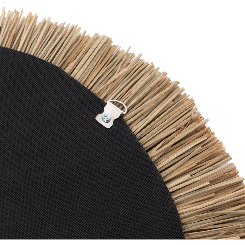 Décoration murale originale Jujuhat balinais 55 cm en Herbe Naturel Plume Blanc The Alang 