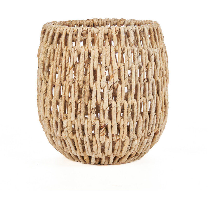 Panier de rangement bohème chic Rond 45 cm Feuille de bananier Naturel Tressé The Louh Louh 