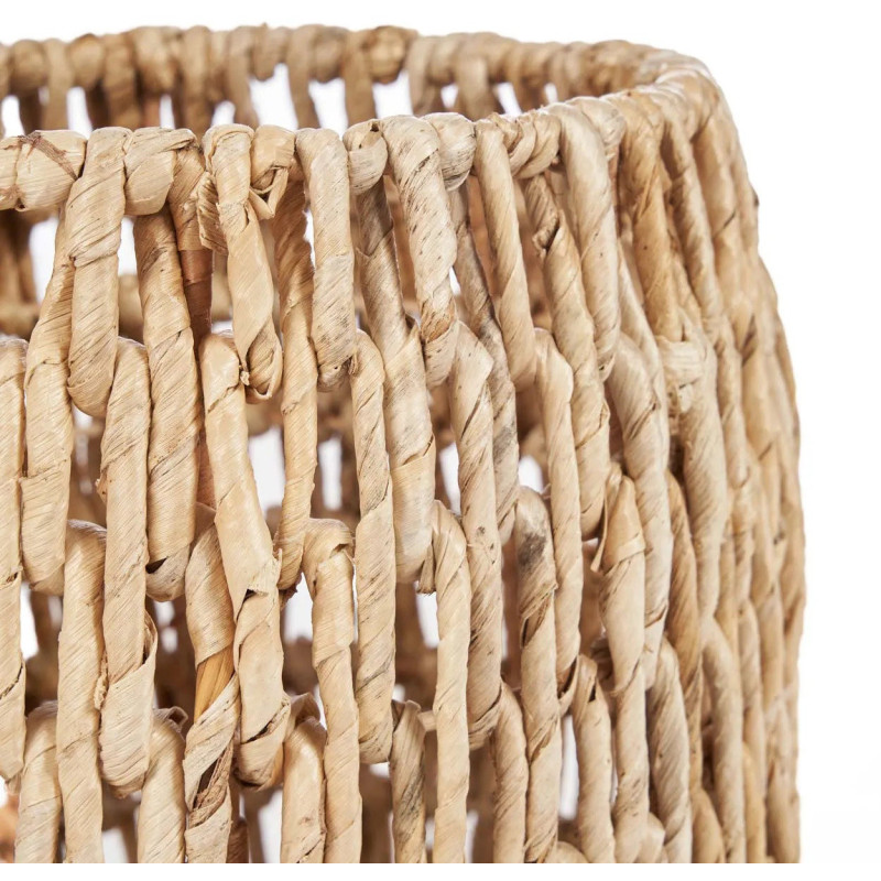 Panier de rangement bohème chic Rond 45 cm Feuille de bananier Naturel Tressé The Louh Louh 