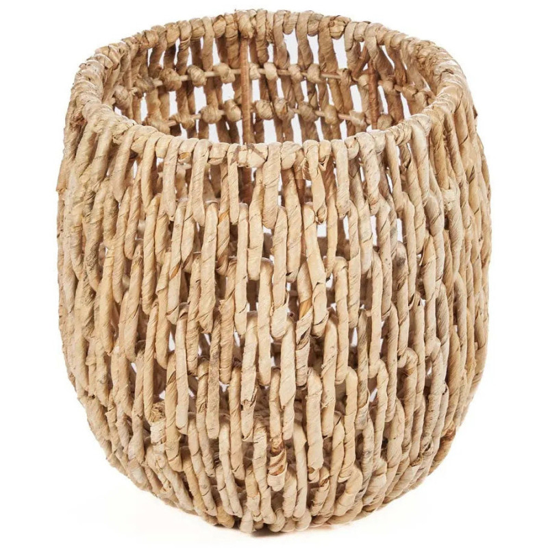 Panier de rangement bohème chic Rond 45 cm Feuille de bananier Naturel Tressé The Louh Louh 